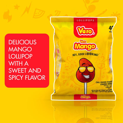 Vero Mango Lollipops Coated with Chili Powder