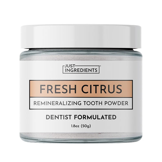 JUST INGREDIENTS Remineralizing Fluoride Free Natural Tooth Powder