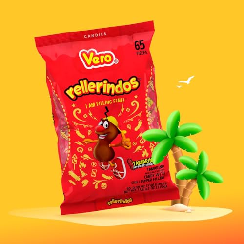 Vero Rellerindos Tamarind Hard Candy, Mexican Candy, 65 Count