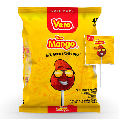 Vero Mango, Chili Covered Mango Flavored Lollipops