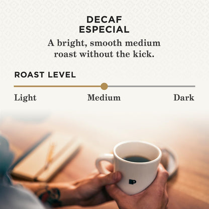 Peets Coffee Decaf pod box keurig