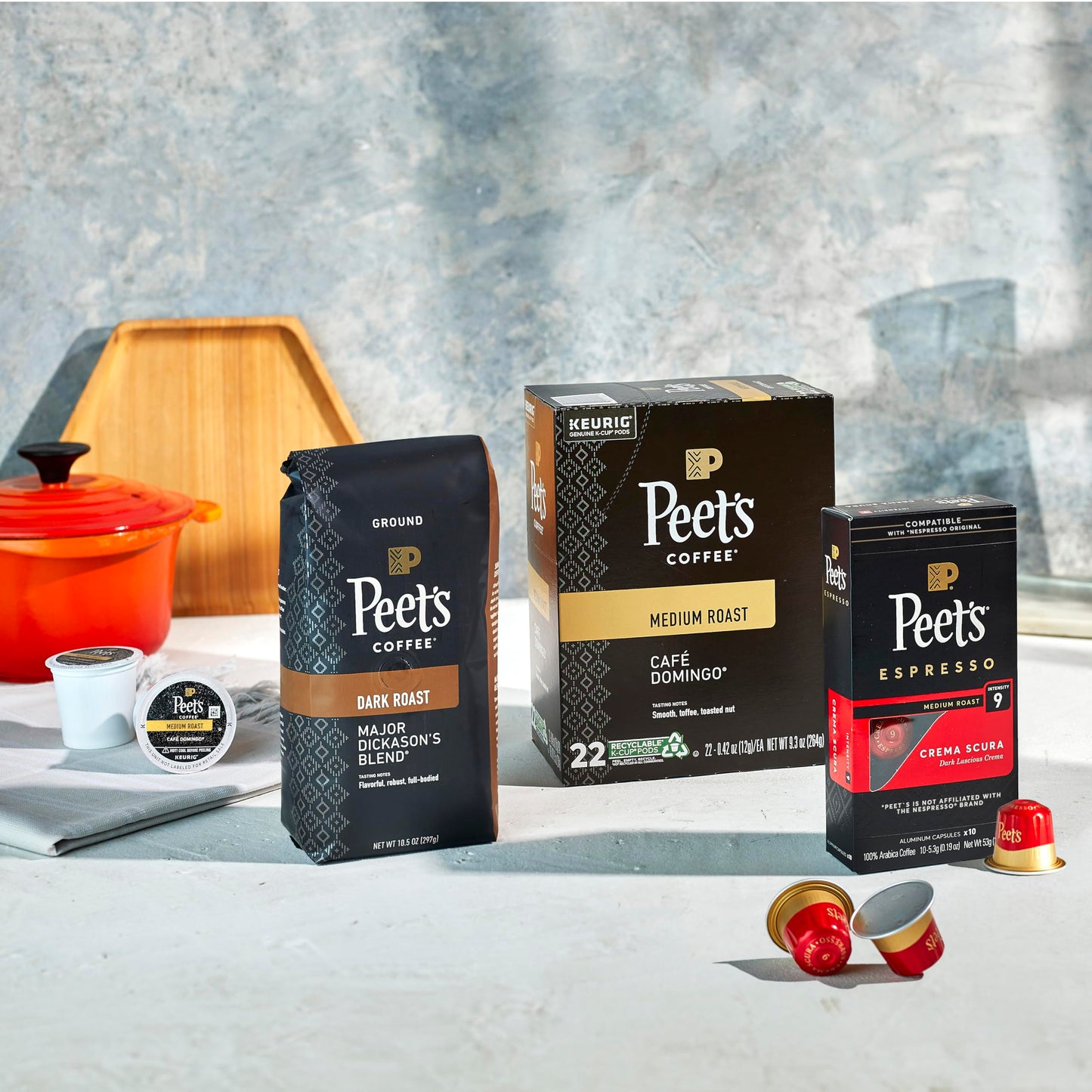 Peets Coffee Decaf pod box keurig