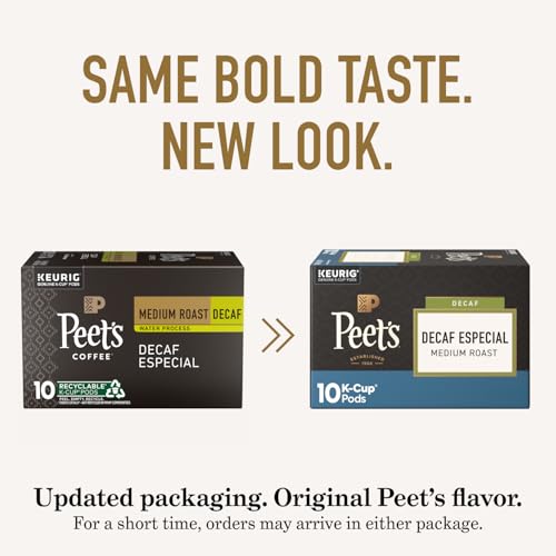 Peets Coffee Decaf pod box keurig